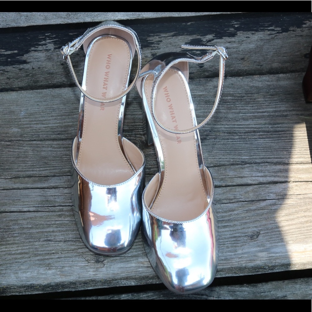 Silver Disco Heels
